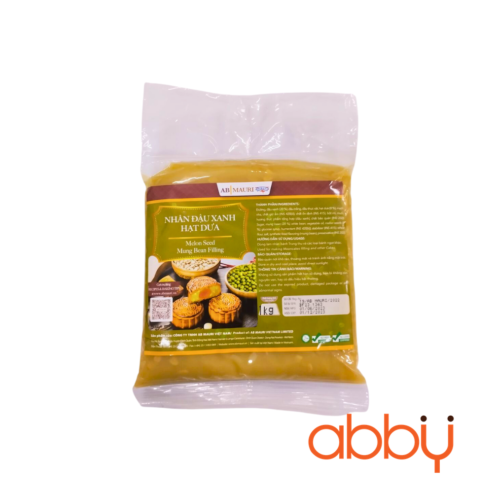 Nhân đậu xanh hạt dưa Mauri 1kg - Abby - Đồ làm bánh, nấu ăn và
